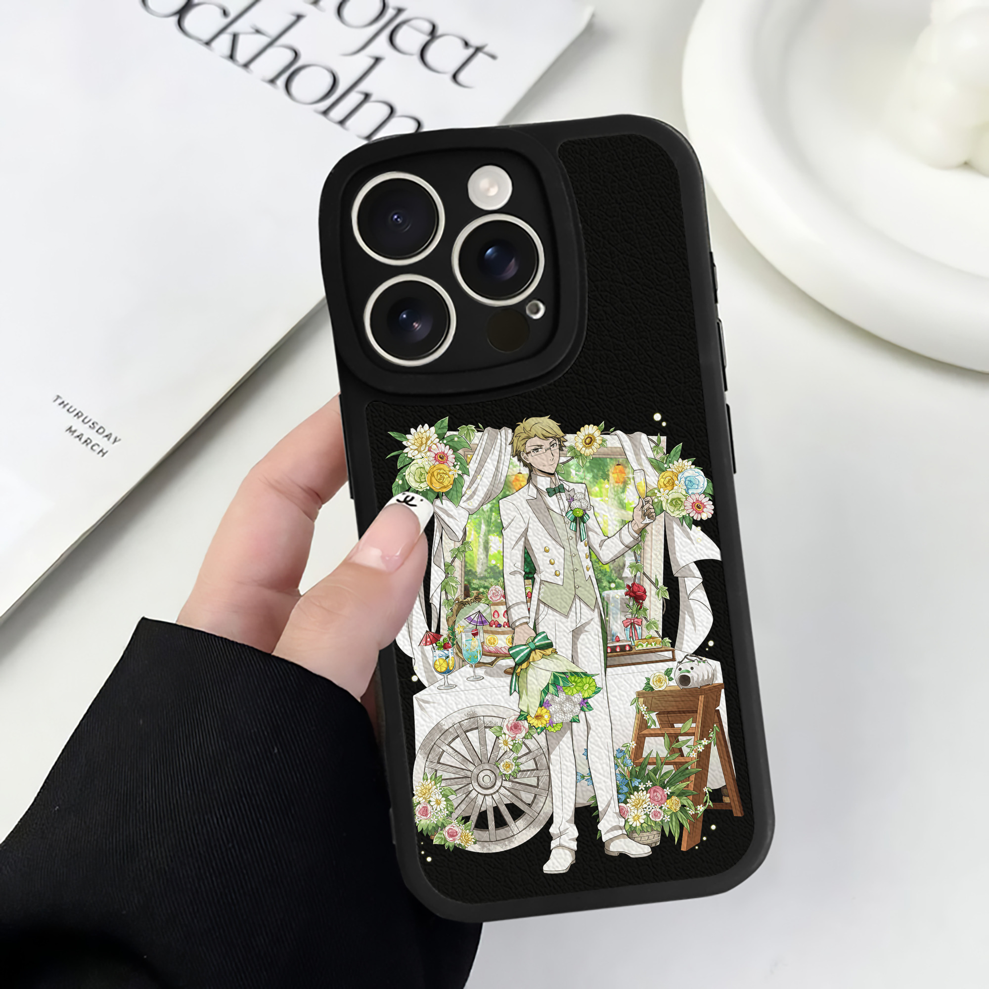 （画像用） 文豪ストレイドッグス Bungo Stray Dogs 【iPhone 16シリーズ対応】シリコンスマホケース（レザー調） 材質：シリコン